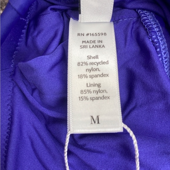 Andie The Caledonia Top Medium Blue Lapis Sports Bra Cross Back Swim AT200-LAP - Picture 4 of 8